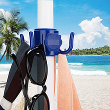 YUEN Vassoio per Ombrellone da Spiaggia con Portabicchieri E Gancio per Appendere Materiale Pp per Patio Giardino Piscina Spiaggia
