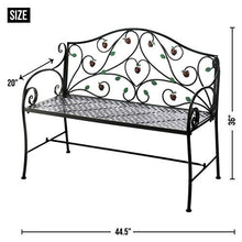 Summerfield Terrace Country - Panca da giardino in ferro con mele