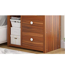 RKRLJX Comodino, Comodino Camera da Letto, Piano in Legno, Easy Pull Type, Camera da Letto, 2 Cassetti Comodino