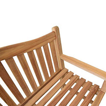 Panchina da giardino Catania in legno di teak massiccio, larghezza 180 cm