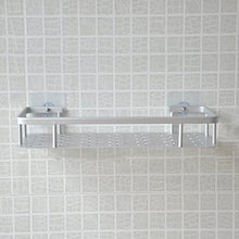 Space aluminum Shower Caddy with Super Strong Suction Cups,Rustproof Bathroom Caddy Wall Shelves Kitchen Storage Basket Holder