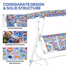 giordano shop Dondolo 2 Posti per Bambini 110x70x110 cm in Metallo e Poliestere Blu