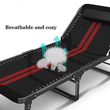 CDFC Pieghevole reclinabile Sole Lettino Giardino Camping Bed Sedia Accompagnatore Bed Letto Sun Regolabile in TextOline