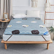 Pieghevole Materasso Pad Coprimaterasso Super Delicatamente Profonda coprimaterasso (Colore : Blu, Dimensione : 180x200cm)