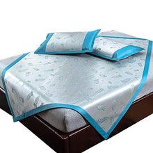 Materassino in Seta di Ghiaccio, 600D Ice Silk e 3D Maglia Traspirante, Rinfrescante e Confortevole Letto Matrimoniale, Lavabile (Color : E, Size : 1.5×1.95m)