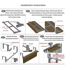 LWZ Tavolo Pieghevole da Balcone per Patio, Giardino, Ponte, Regolabile, Marrone
