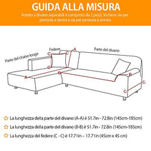 Enjoygoeu Copridivano con Penisola Elasticizzato a Forma di L Chaise Longue Sofa Cover Angolare Componibile Divano in Poliestere è Composto da 2 Pezzi,e con 2 Federe (Grigio, 2 posti + 2 posti)