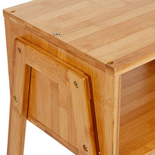 Cikonielf - Comodino impilabile in bambù, 2 pezzi, per decorare la camera da letto, 40 x 29 x 42 cm