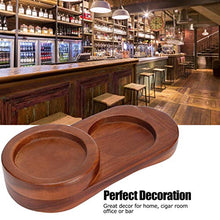 Vassoio in vetro, vassoio per tazza da whisky, vassoio per sigari in legno rustico, per la decorazione dell'ufficio domestico(Oval (without ashtray))