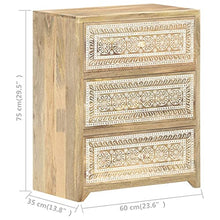 vidaXL Credenza 60x35x75 cm in Legno Massello di Mango