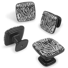 zebra Pomelli per Porta Set di 4 Pomelli per Mobili Manopole per Cassetti Cucina Armadio Vetro