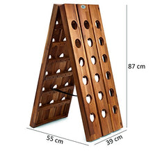 Deuba Scaffale per Vino Portabottiglie Legno di Acacia 36 Bottiglie Pieghevole Mobile Vini