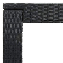 FAMIROSA Tavolo da Bar da Giardino Nero 60,5x60,5x110,5 cm Polyrattan