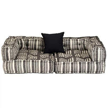 Tidyard Pouf Divano Modulare a 2 Posti con Braccioli in Patchwork Tessuto 140x70x40 cm,Divano 2 Posti,Divano in Tessuto,Divano Cameretta,Divano Modulare in Tessuto - Arredi Casa