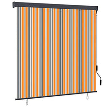 UnfadeMemory Tenda a Rullo per Esterni Meccanismo a Manovella 160x250 cm Blu e Gialla
