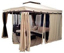 GAZEBO 3X4 GIARDINO IN ALLUMINIO COPERTURA 250 GR. ANTIPIOGGIA ZANZARIERE E TELI LATERALI