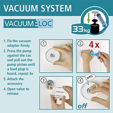 WENKO Vacuum-Loc® portaoggetti 2 piani Bari - fissaggio senza trapano, Acciaio, 26 x 38 x 17 cm, Cromo