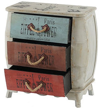 Mendler Serie Vintage Como cassettiera Legno Stile Spagnolo Modello Leiria 36x70x75cm