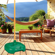 Relaxdays Base per Ombrellone, da Riempire con Acqua o Sabbia, Asta D: 25-32mm, Piedistallo in Plastica, 44x42 cm, Verde