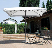vorghini Ombrellone da Giardino in Alluminio 3X2m con Manovella STEM Antracite e Ecrù
