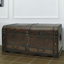 Festnight Cassapanca con 2 Cassetti in Legno, Marrone 90 x 51 x 42 cm