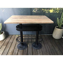 MATHI DESIGN - Tavolo bistrotto/industriale, effetto legno invecchiato