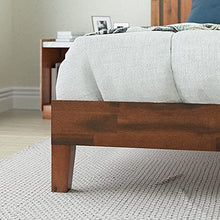 ZINUS Vivek 30 cm Telaio per letto a piattaforma in legno deluxe con testiera | Supporto a doghe in legno | Facile da montare | 120 x 190 cm | Antique Espresso