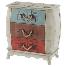 Mendler Serie Vintage Como cassettiera Legno Stile Spagnolo Modello Leiria 36x70x75cm