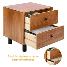 Comodino con 2 cassetti Comodino Mobile contenitore per comodino Fine divano Tavolino in legno Tavolino