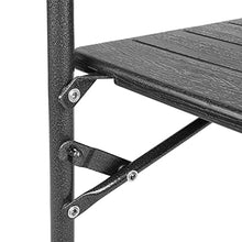 PrimeMatik - Tavolo Rettangolare Regolabile per Balcone 60x36cm Nero