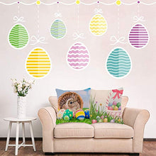 Fodere per cuscini pasquali Set di 4, 45 x 45 cm, Federe per cuscini con decorazioni pasquali di benvenuto Fodere per cuscini in lino di cotone per divano di casa Decorazioni per auto da ufficio