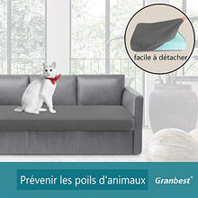 Granbest Epaissie - Fodera per cuscino per sedia da divano, resistente, protezione per mobili, per cuscini da divano singoli (2 posti, grigio chiaro)