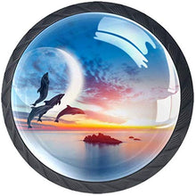 Dolphin Jumping Pomelli per Porta Set di 4 Pomelli per Mobili Manopole per Cassetti Cucina Armadio Vetro
