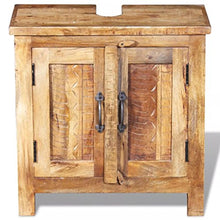 Tidyard Armadietto da Bagno Vanity con Specchio in Legno Massello di Mango
