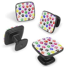 Zampa di cane colorata Pomelli per Porta Set di 4 Pomelli per Mobili Manopole per Cassetti Cucina Armadio Vetro