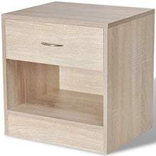 Kshzmoto Comodo Comodino per Camera da Letto in 2 Pezzi, Comodino in Particelle di Rovere Set da 2 Pezzi 36,5 x 30,5 x 38 cm (Lunghezza x Larghezza x Altezza) -con 1 cassetto