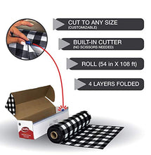 Neatiffy 137,2 cm x 32,9 m Rotolo di Tovaglie di Plastica USA E Getta, per Picnic, Feste, Banchetti, Black & White Checkered