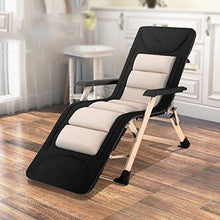 Hfyg Lettino Prendisole Poltrona reclinabile,Zero Gravity Chair per Patio Poltrona Balcone Semplice Letto Pieghevole Cuscino in Cotone 3D Chaise Longue