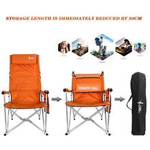 LINGZE Sedia da Campeggio Pieghevole, Sedia Pieghevole Portatile Leggera con braccioli con Schienale Alto con Struttura in Acciaio