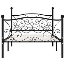 SKM Giroletto con Doghe Nero in Metallo 90x200 cm (16kg)