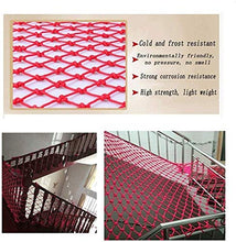 AI LI WEI Protective Net Decoration/Sicurezza Bambini Ringhiera Protezione Net Net, Uccello Rope Net Safety Net Bambino Rete di Sicurezza Nylon Rosso Net Net Cat murale Parete Net (Size : 1x7m)