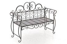 Mendler Panchina Stile Romantico CP029 46x128x94cm Bronzo