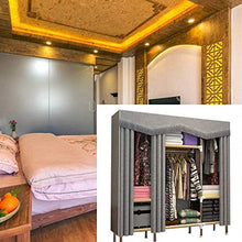 MKXF Armadio Semplice Moderno Tessuto Grande Struttura in Acciaio Completamente Chiuso Assemblaggio Camera da Letto Casa Armadio di Stoccaggio
