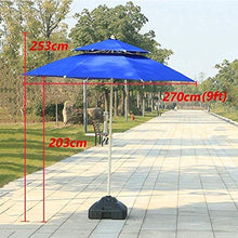 Ombrelloni da giardino ombrellone Ombrellone 7.5ft / 9ft Double Top Ombrellone, Ombra esterna Sdraio for la spiaggia / piscina / Ombrelloni da giardino tondo protezione solare (Colore: Rosso, Dimensio
