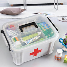 Teckpeak Scatola per Medicine, Primo Soccorso Scatola Medica Cassetta Kit di Pronto Soccorso-L