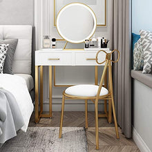 XM-MIRROR Specchio per Trucco da toeletta Rotondo a LED, Specchio cosmetico da Tavolo Dorato con Specchio Rotondo da Camera da Letto Leggero,d'oro,diameter60cm