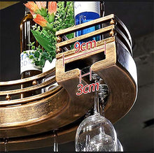 WAN Cremagliere del Vino Appeso scaffale per Vino in Metallo, Ferro Europeo e Legno Bicchiere di Vino Hanging Rack Calice Holder (Dimensioni: 80 * 25 * 12 cm)