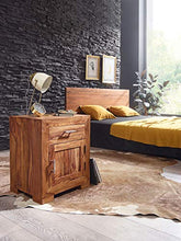 KADIMA DESIGN Comodino legno massiccio Sheesham 60 centimetri comodino per molle