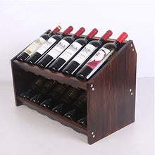 SILOLA Portabottiglie Legno massello a Due Strati Rosso Scuro/Bianco/retrò Roast Desktop Hollow Rugged