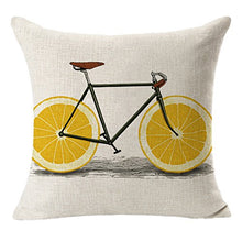 vi. Yo 1PC 45 * 45 cm Frutta Bicicletta Cuscino Federa Frutta Bicicletta in Composito di Cuscino in Vita C-2